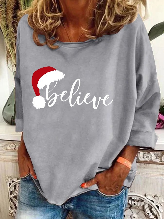 Believe Christmas Casual Sweatshirt