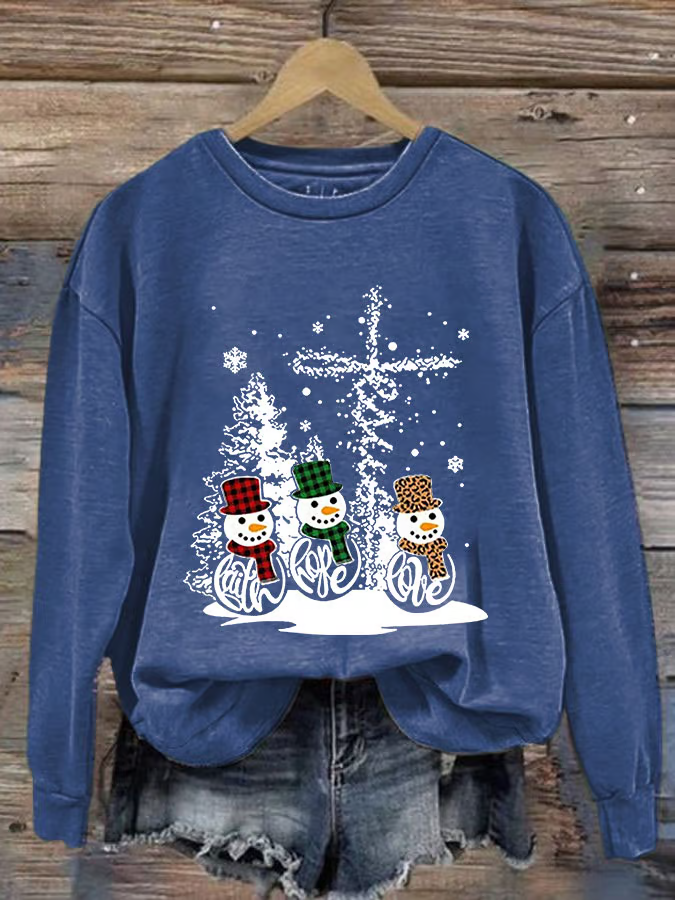 Women's Christmas Print Casual Sweatshirt