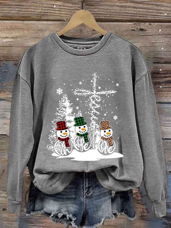 Women's Christmas Print Casual Sweatshirt