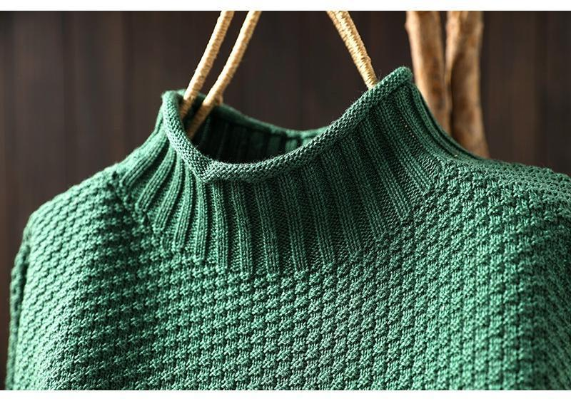 Loose Mock Neck Wool/Knitting Sweater