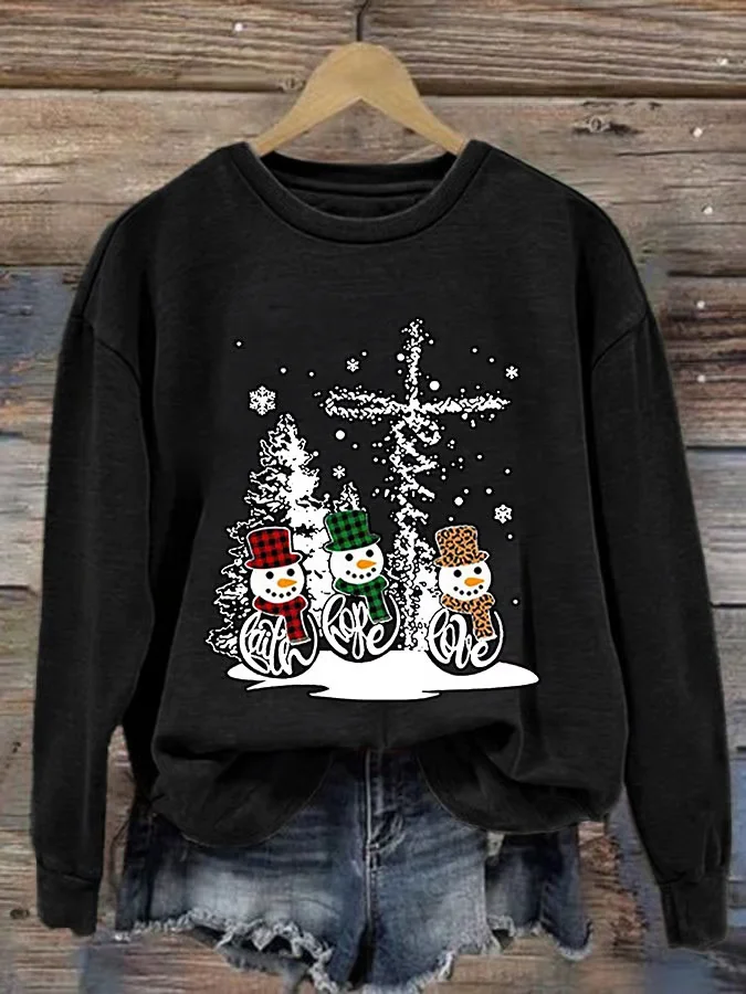 Women's Christmas Print Casual Sweatshirt