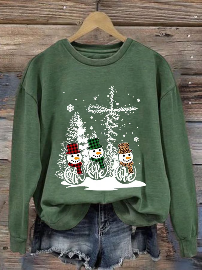 Women's Christmas Print Casual Sweatshirt