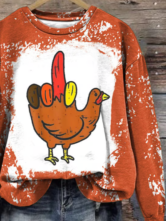 Women's Thanksgiving WTF Print Sweatshirt