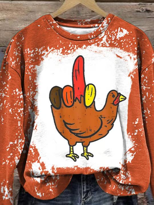 Women's Thanksgiving WTF Print Sweatshirt