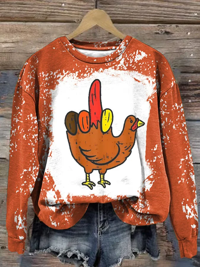 Women's Thanksgiving WTF Print Sweatshirt