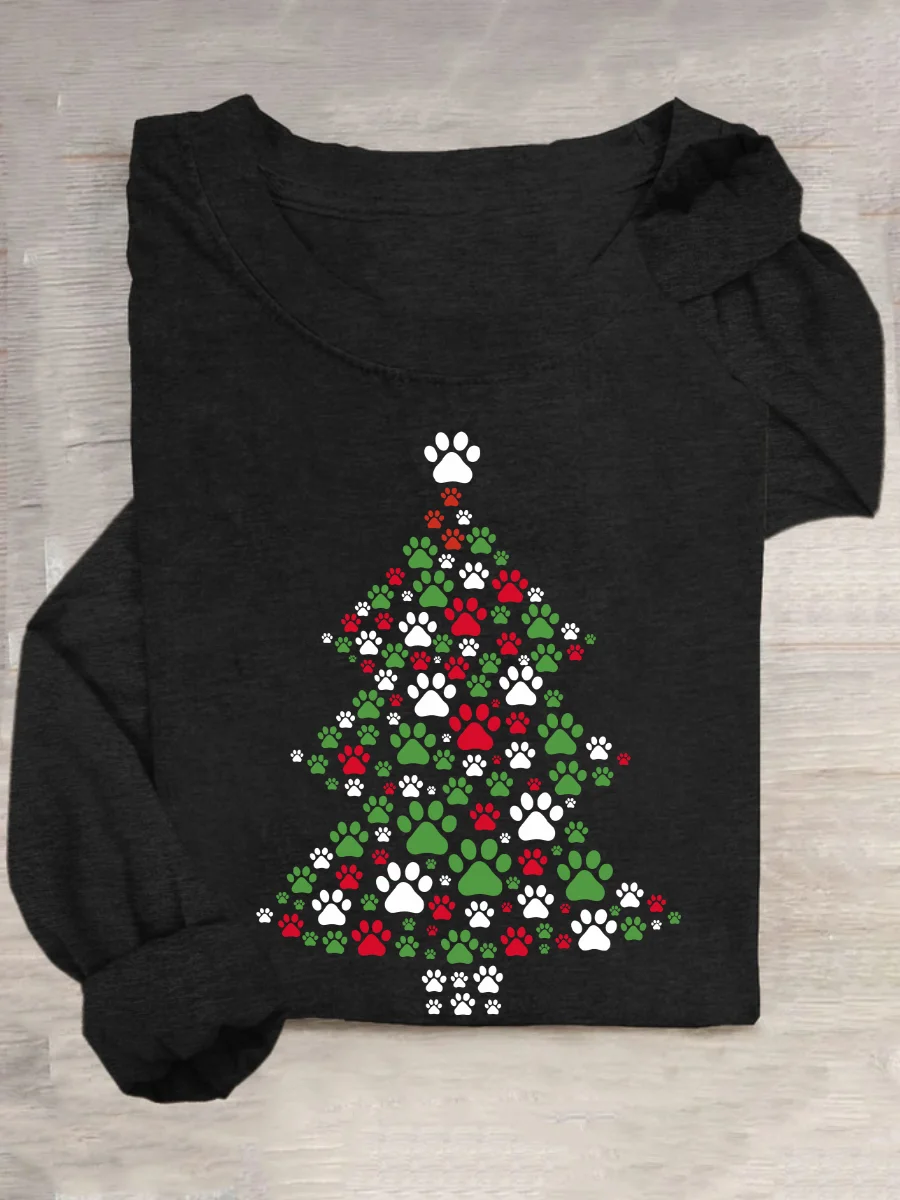 Christmas Dog Casual Long Sleeve Shirt