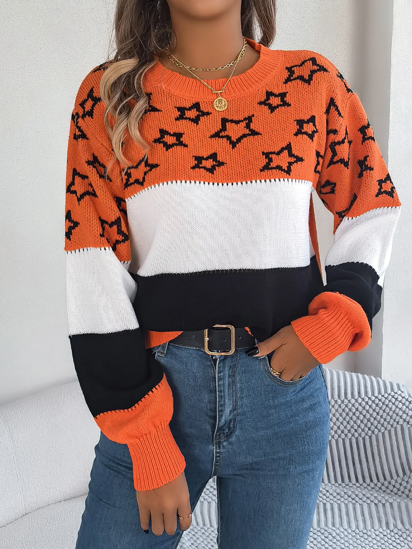 Casual Yarn/Wool Yarn Sweater