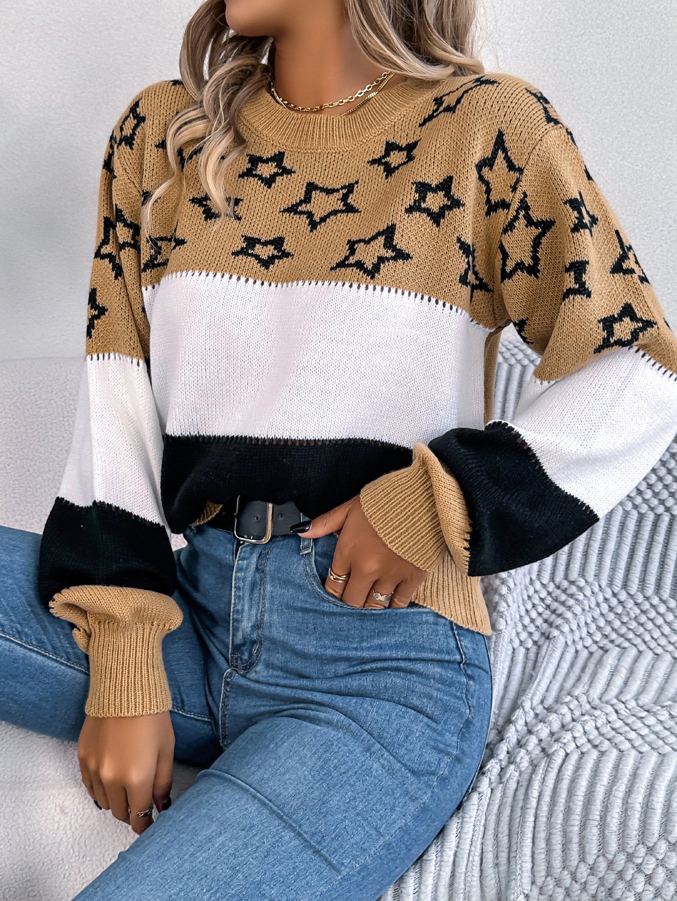 Casual Yarn/Wool Yarn Sweater