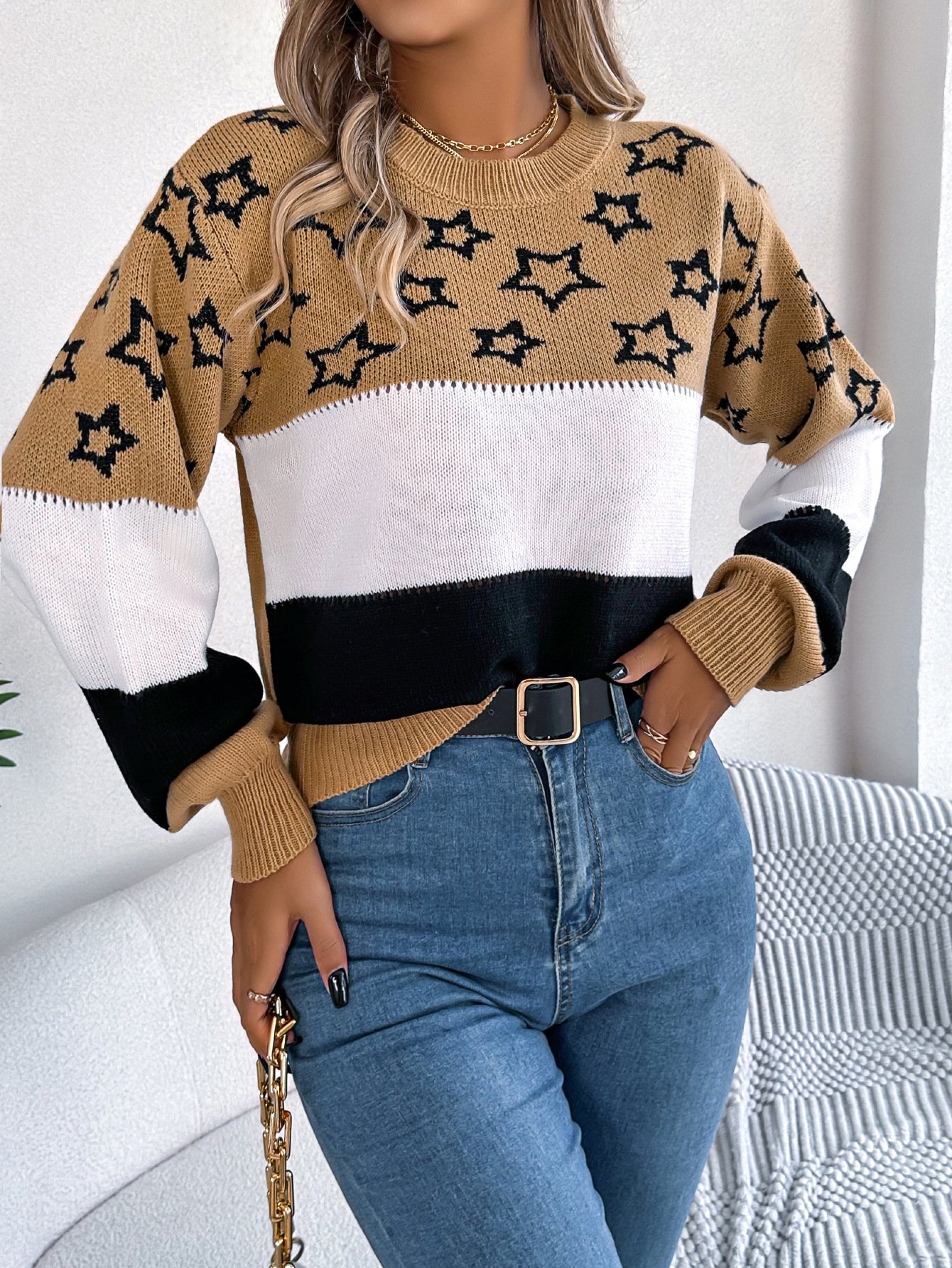 Casual Yarn/Wool Yarn Sweater