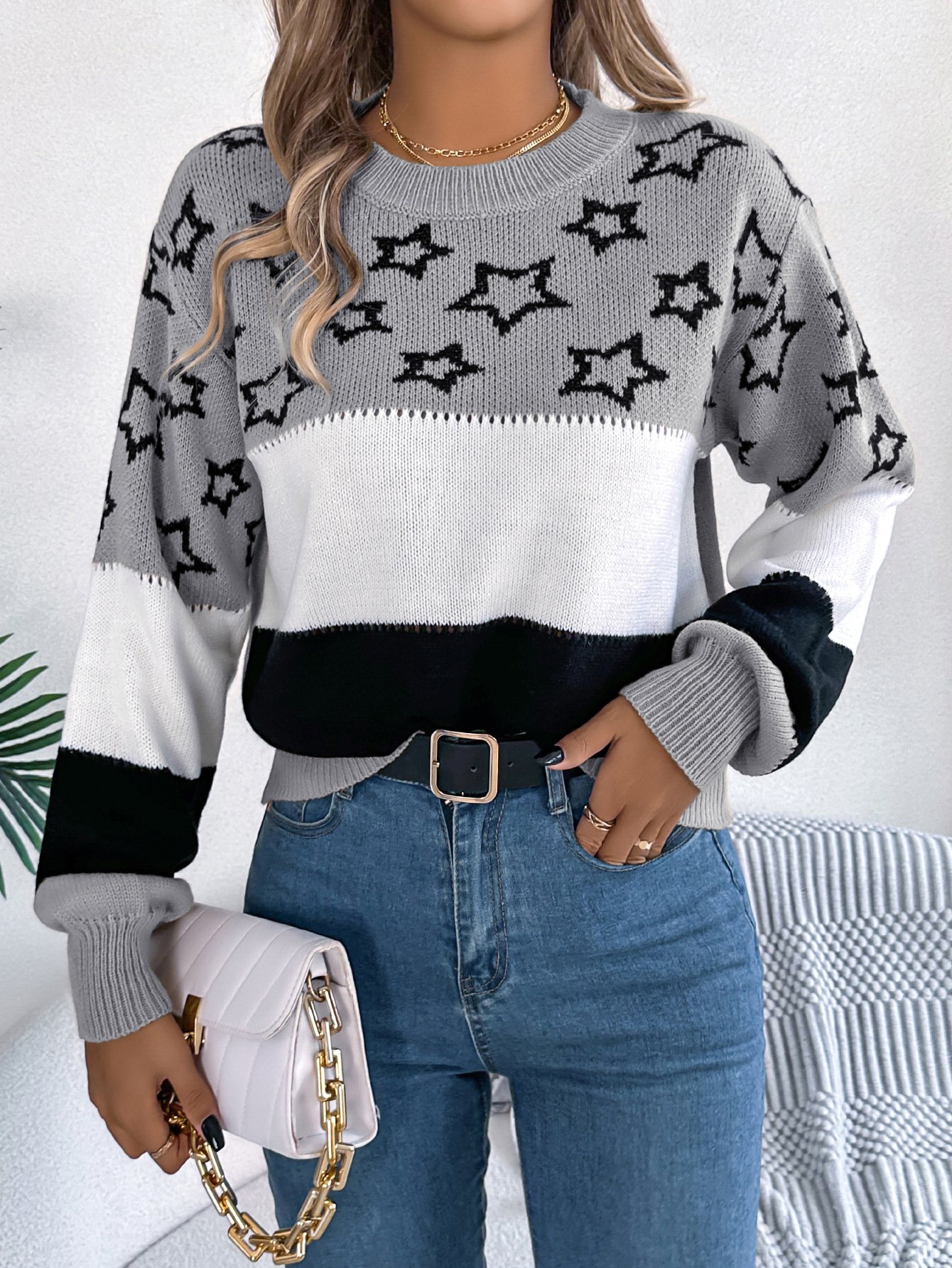 Casual Yarn/Wool Yarn Sweater