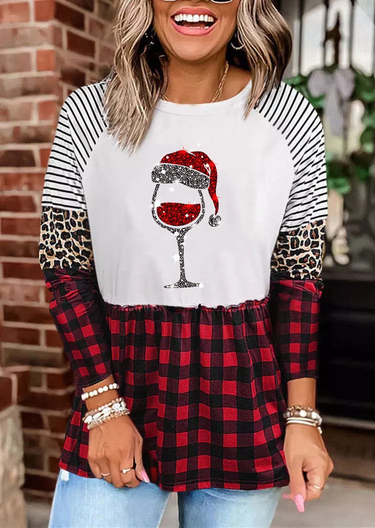 Casual Christmas Loose Crew Neck T-Shirt