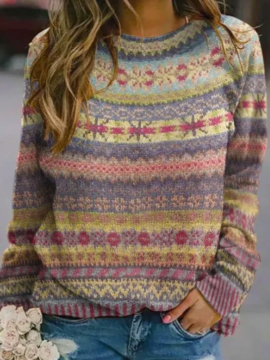 Knitted Simple Loose Sweater