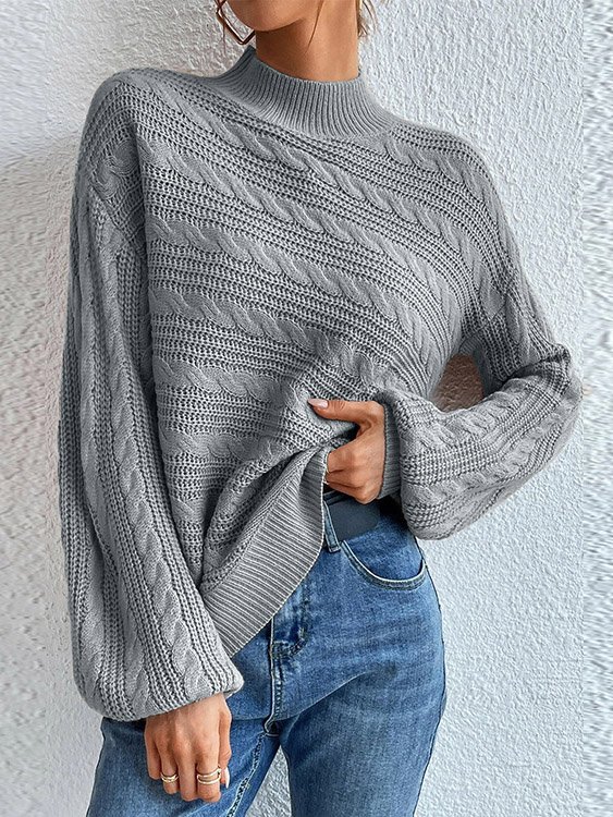 Casual Plain Loose Sweater