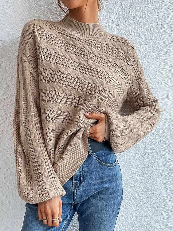 Casual Plain Loose Sweater