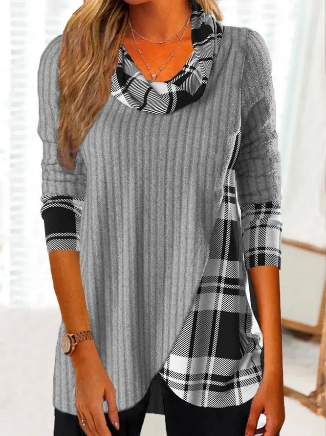 Plaid Casual Blouse