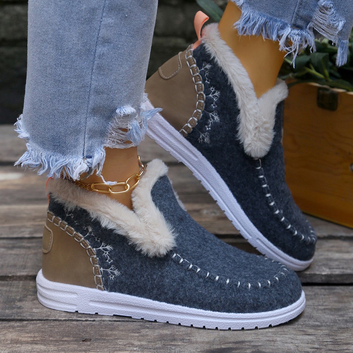 Winter Casual Pu Cotton-Padded Boots