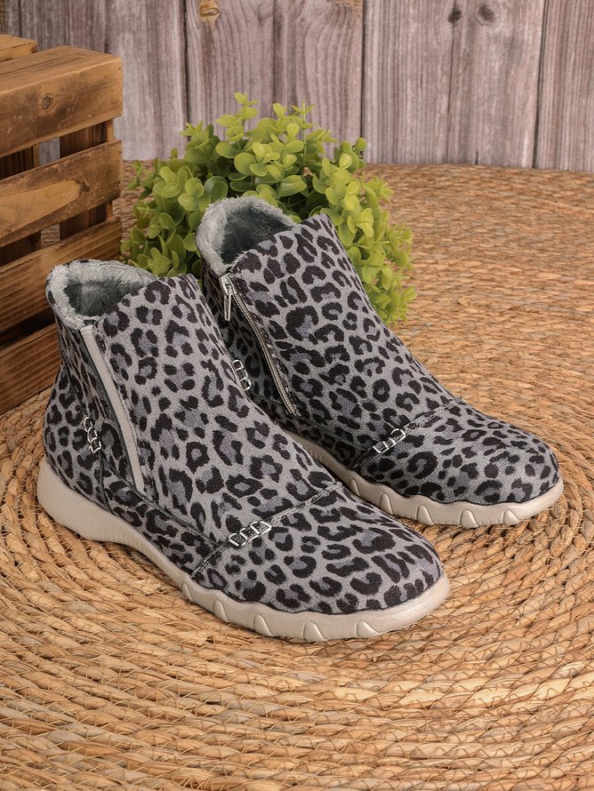 Casual Faux Fur Cotton-Padded Boots