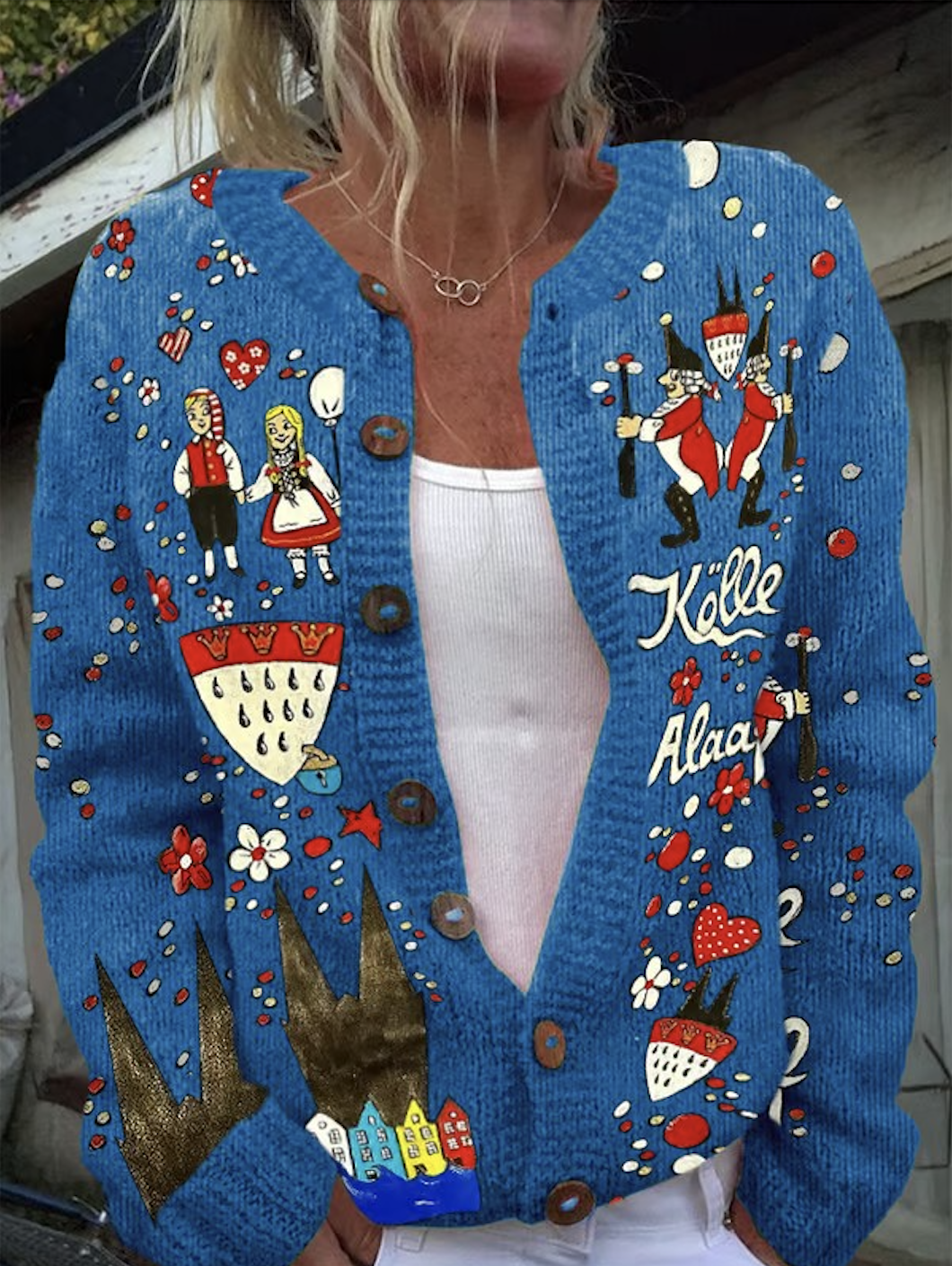 Painting Wool/Knitting Casual Cardigan