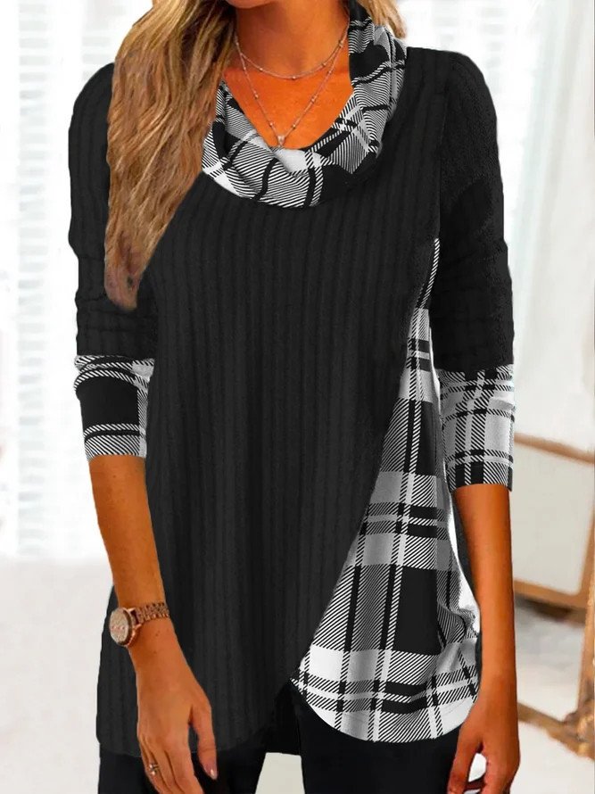 Plaid Casual Blouse