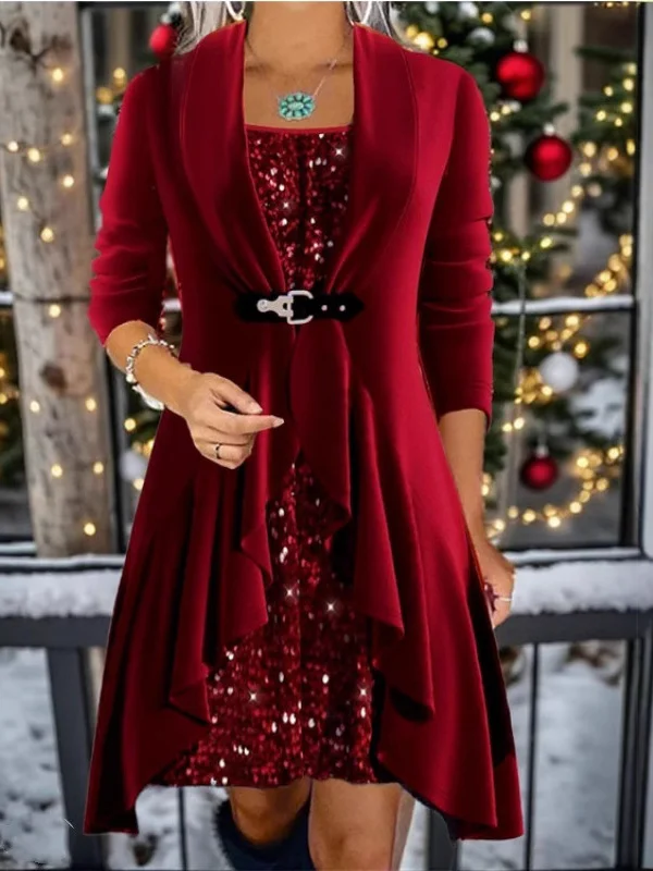 Casual Regular Fit Christmas Dress With No