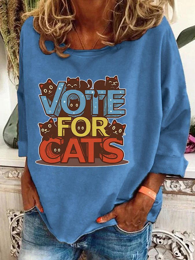 Vote For Cats Casual Sweatshirt