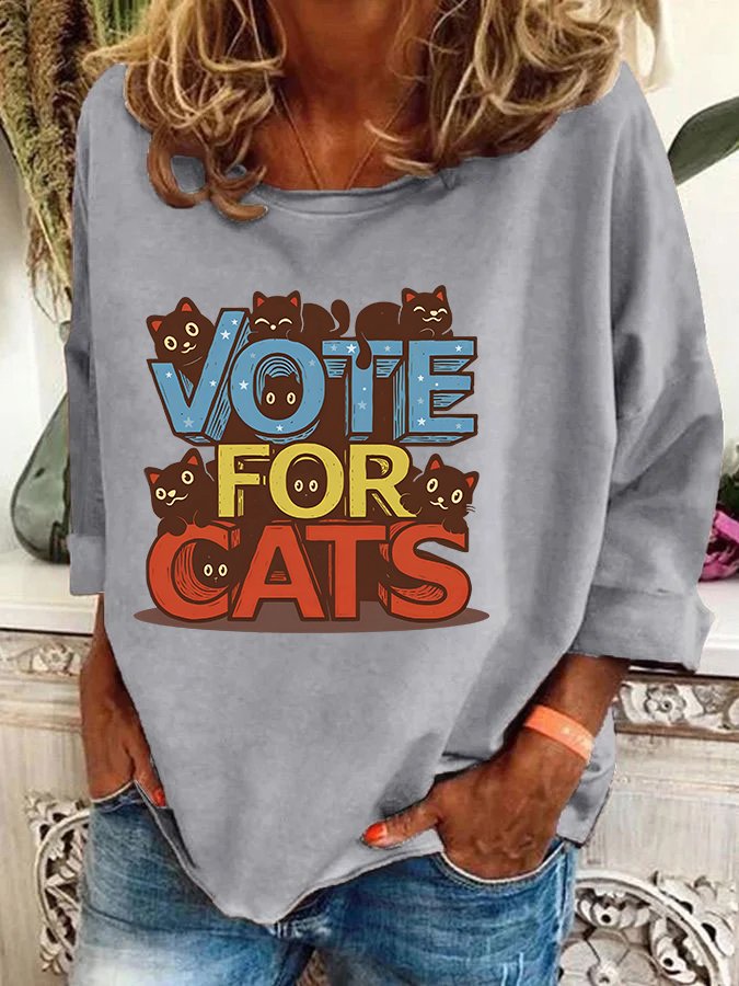 Vote For Cats Casual Sweatshirt