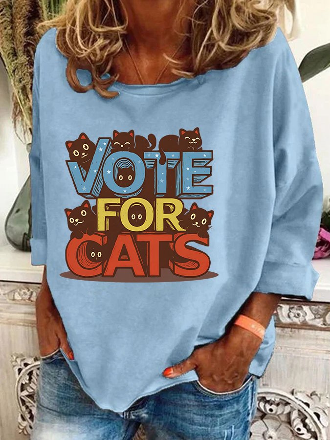 Vote For Cats Casual Sweatshirt