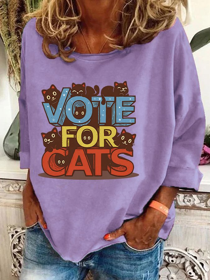 Vote For Cats Casual Sweatshirt