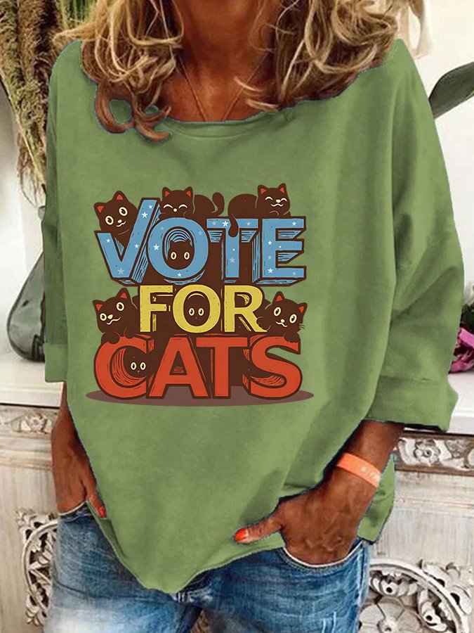 Vote For Cats Casual Sweatshirt