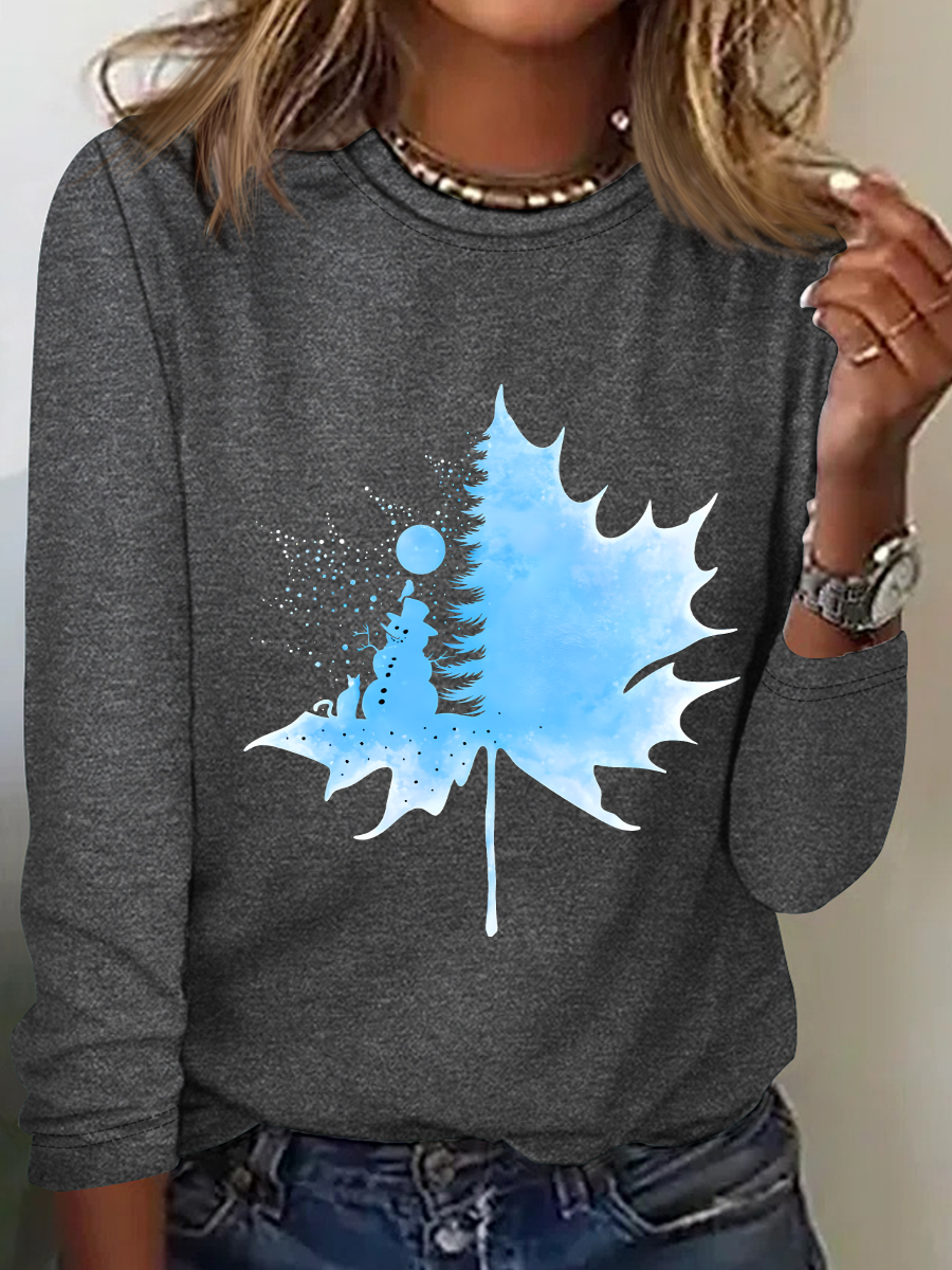 Winter Wonderland Casual Long Sleeve Shirt