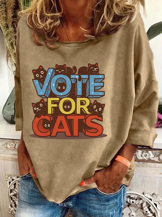 Vote For Cats Casual Sweatshirt