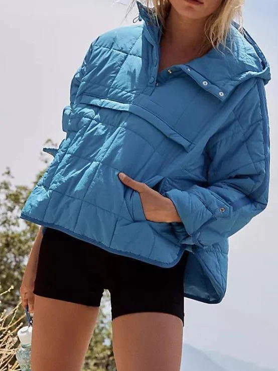 Casual Plain Loose Padded Jacket