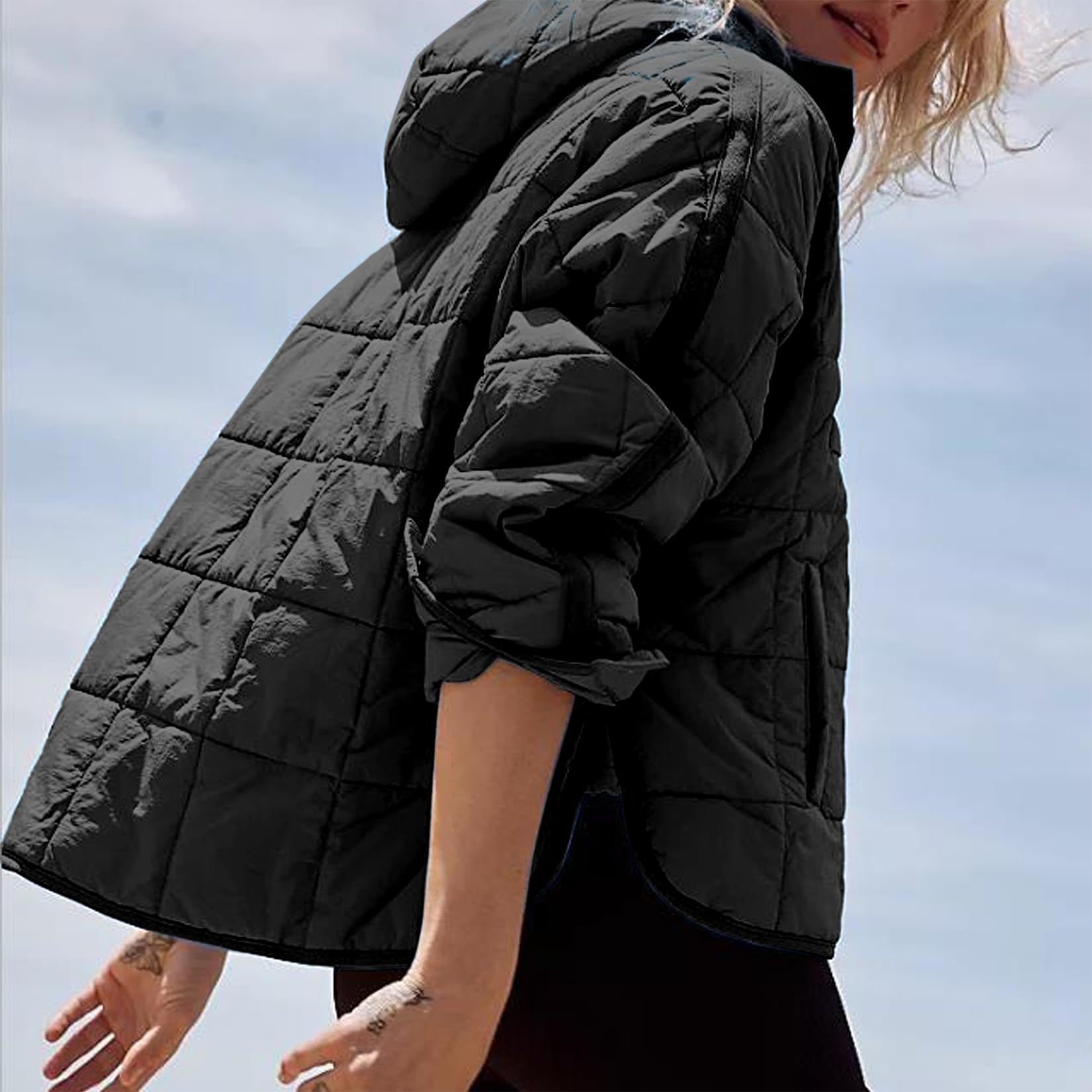 Casual Plain Loose Padded Jacket