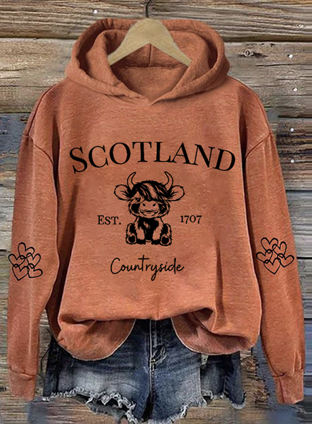 Scottish Cute Cartoon Calf Hoodie