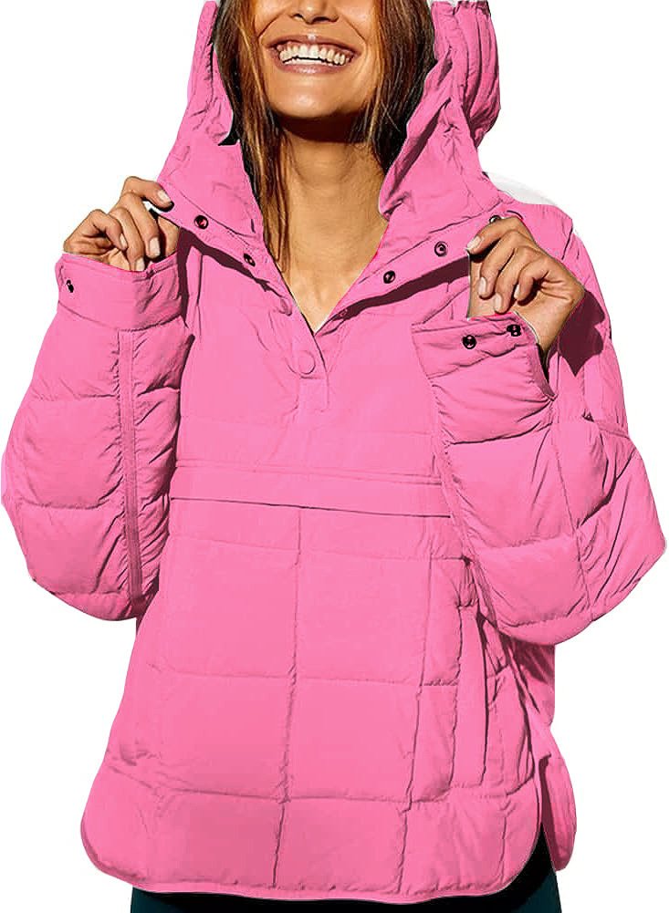 Casual Plain Loose Padded Jacket