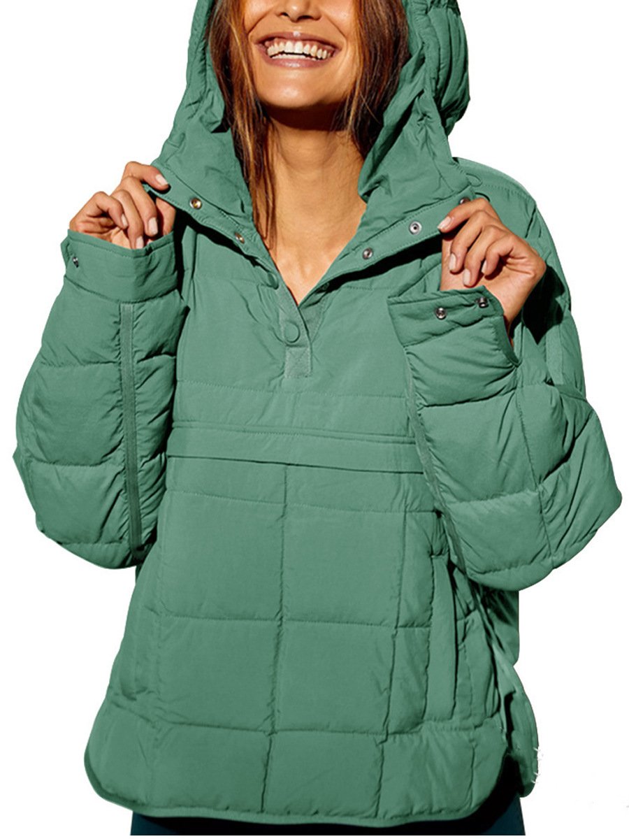 Casual Plain Loose Padded Jacket