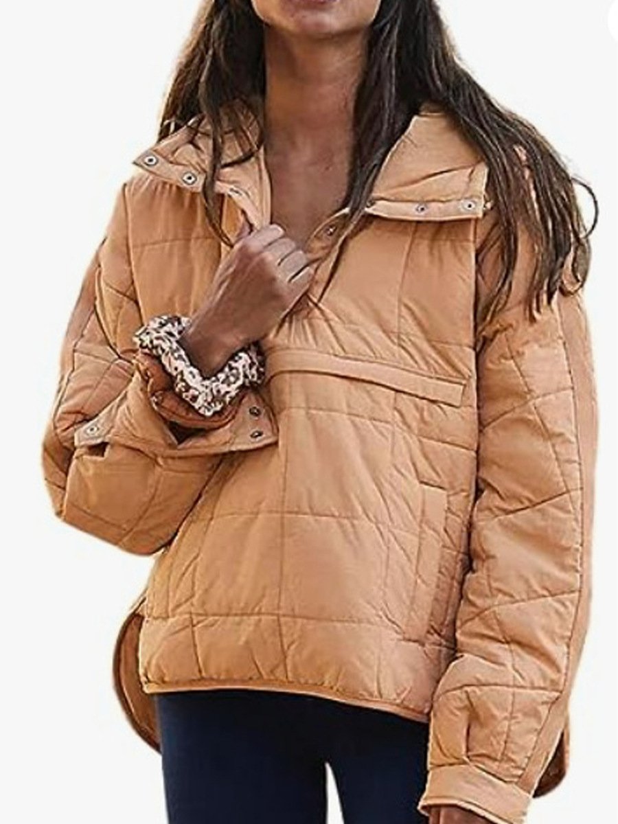 Casual Plain Loose Padded Jacket