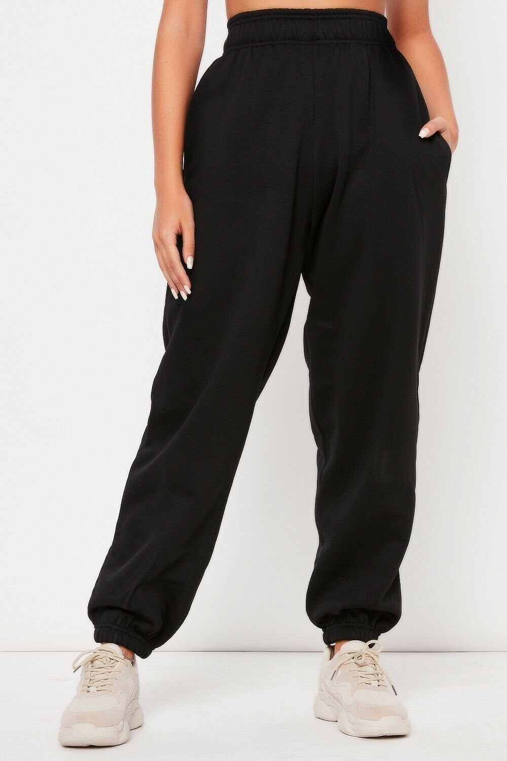 Casual Plain Loose Sweatpants & Joggers