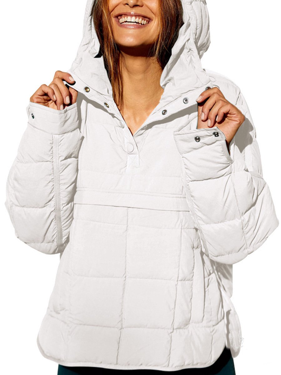 Casual Plain Loose Padded Jacket