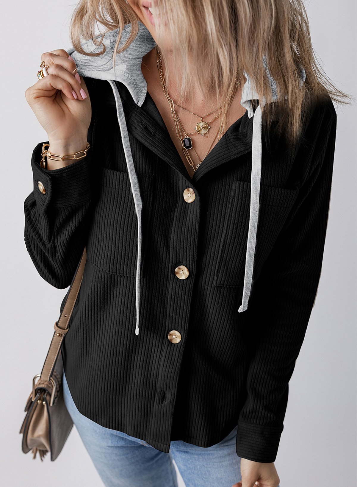 Plain Hoodie Casual Jacket