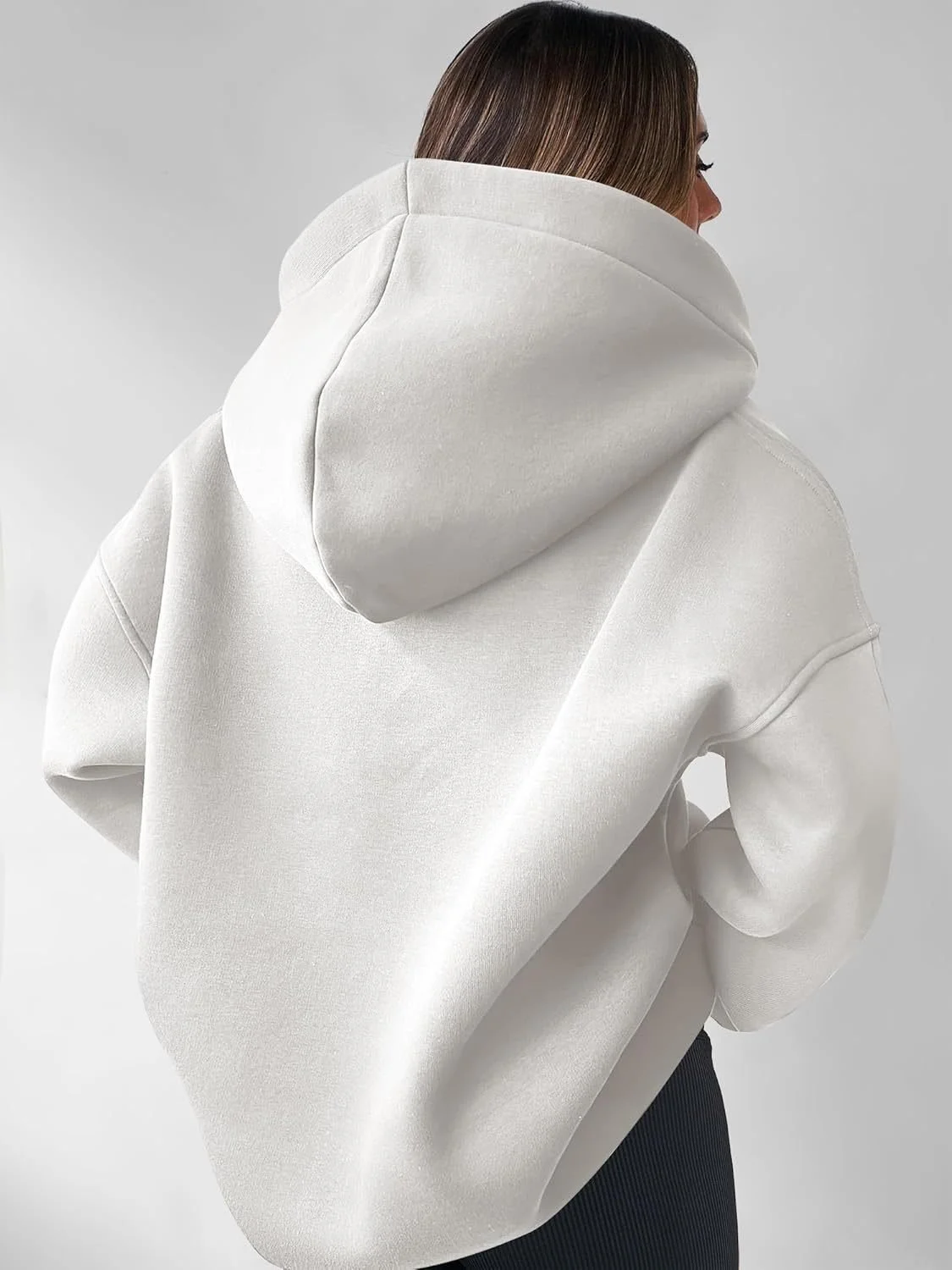 Casual Loose Plain Hoodie Hoodie