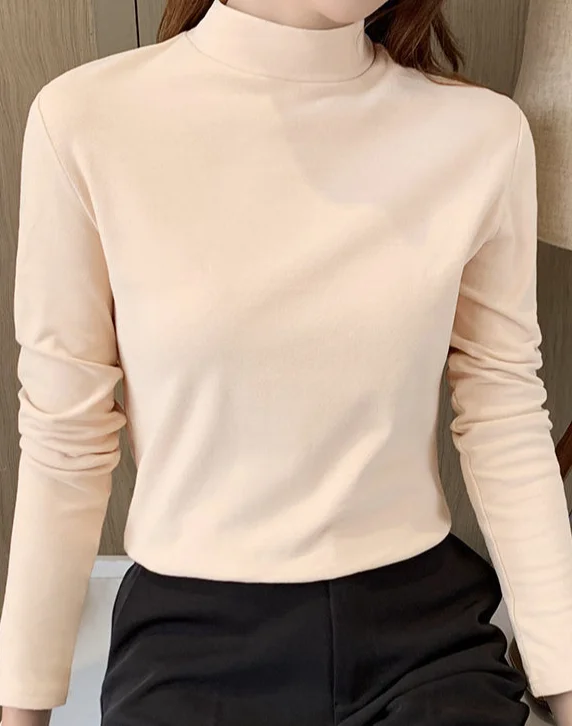 Casual Mock Neck T-Shirt