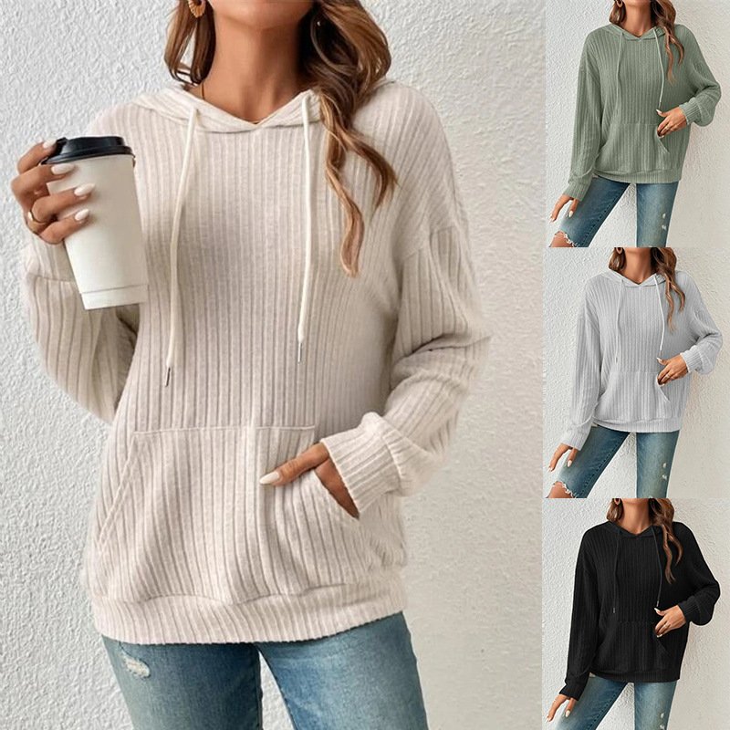 Plain Casual Hoodie Loose Hoodie