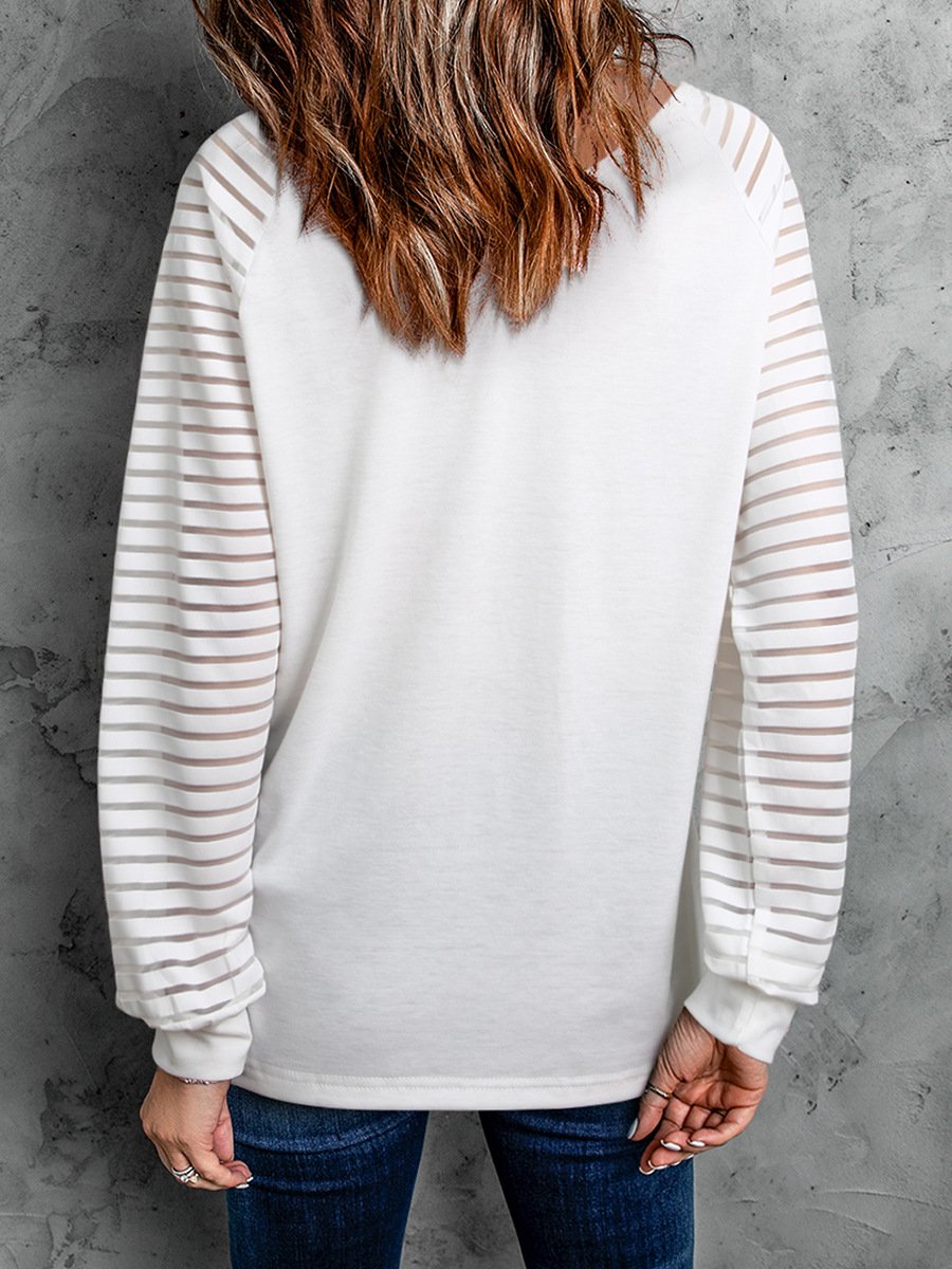 V Neck Plain Casual Loose T-Shirt