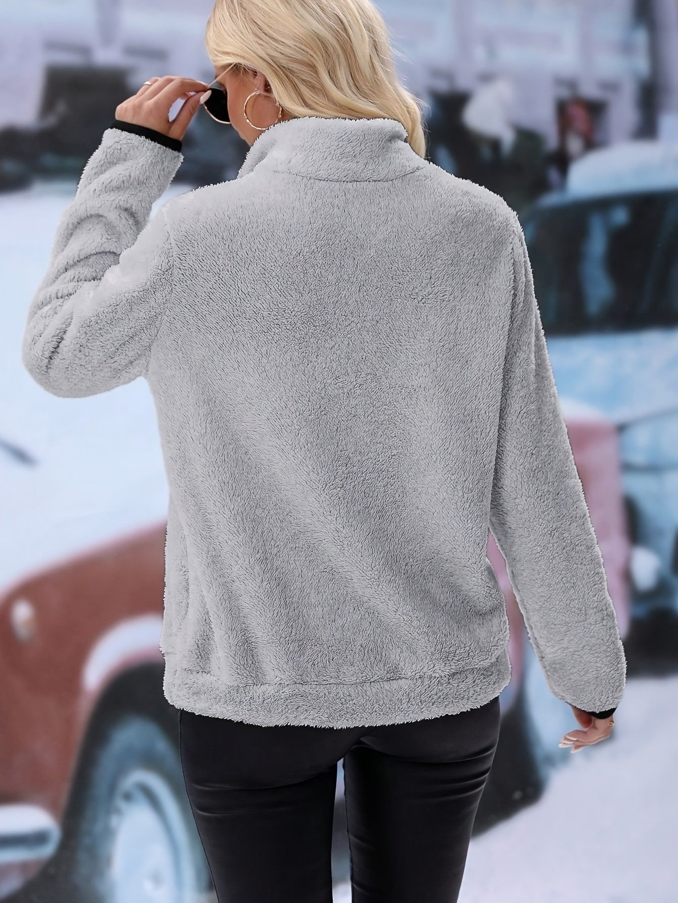 Regular Fit Plain Casual Sweatshirt