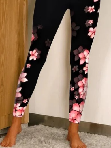 Tight Floral Casual Leggings