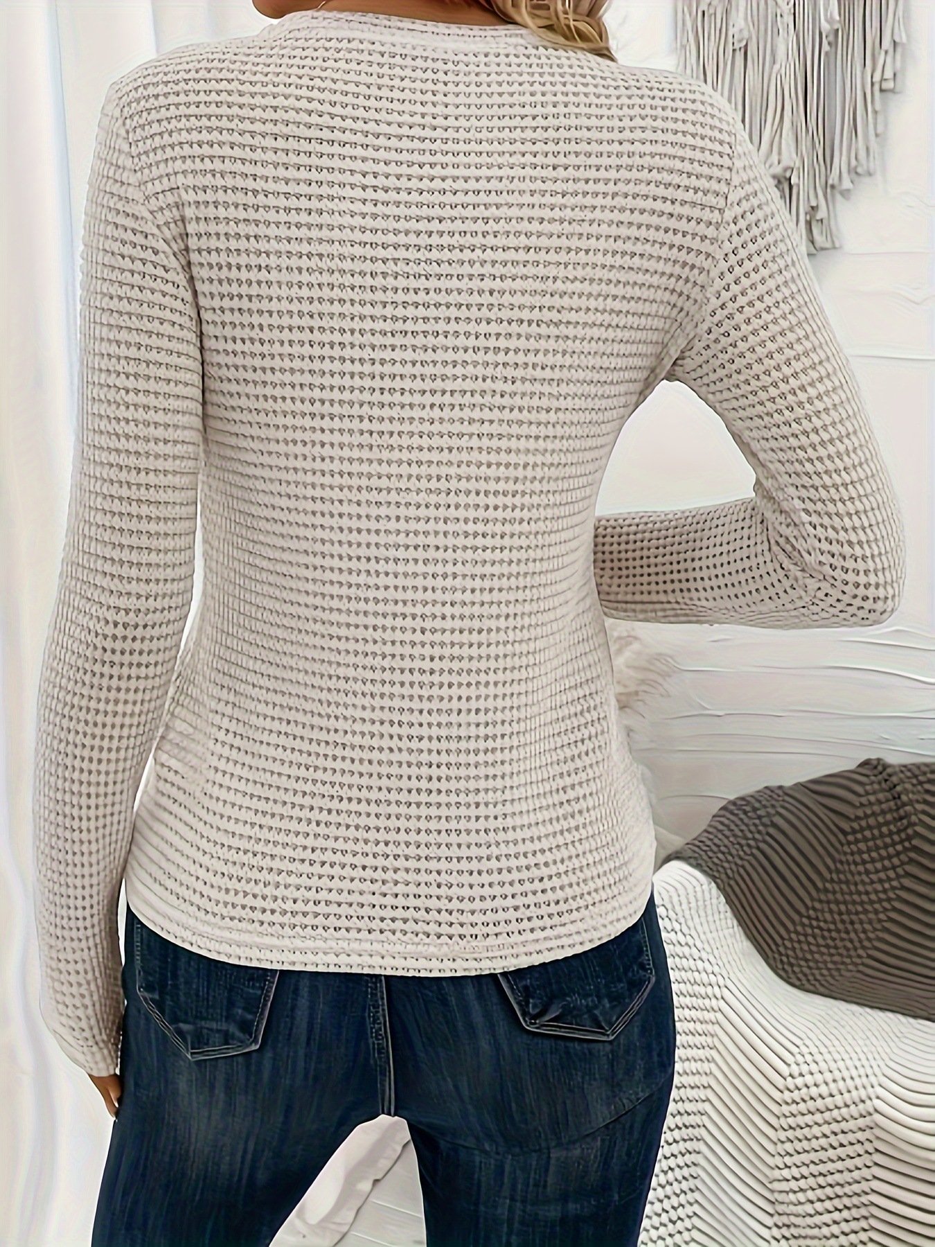 Women's Long Sleeve Crew Neck Daily Going Out Casual Top