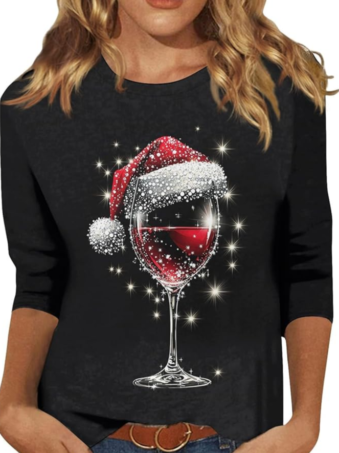 Christmas Tops for Women 2024 Merry Christmas Long Sleeve Shirts