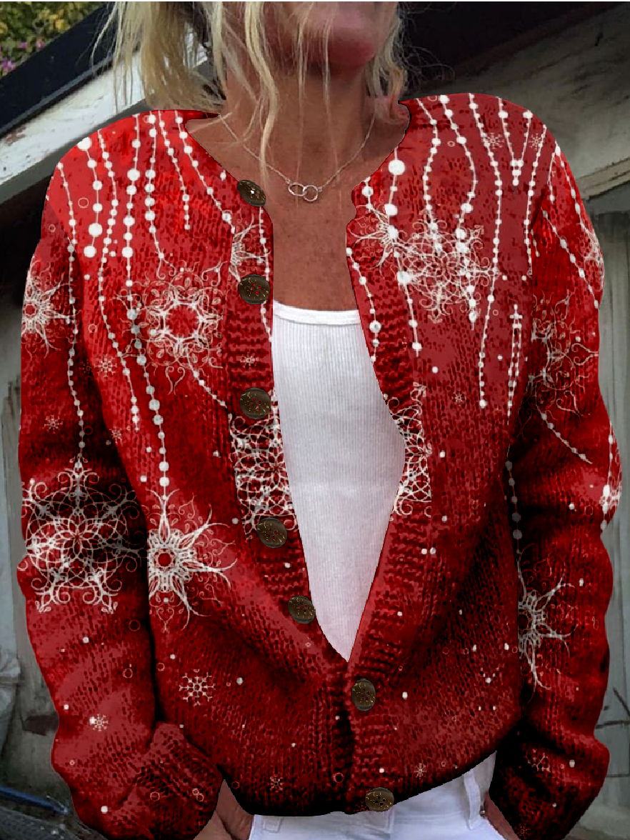 Loose Vintage Christmas Cardigan