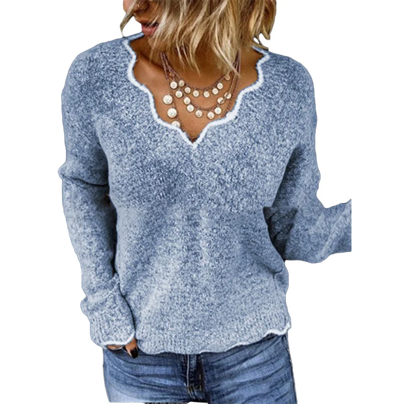 Yarn/Wool Yarn Casual Plain Sweater